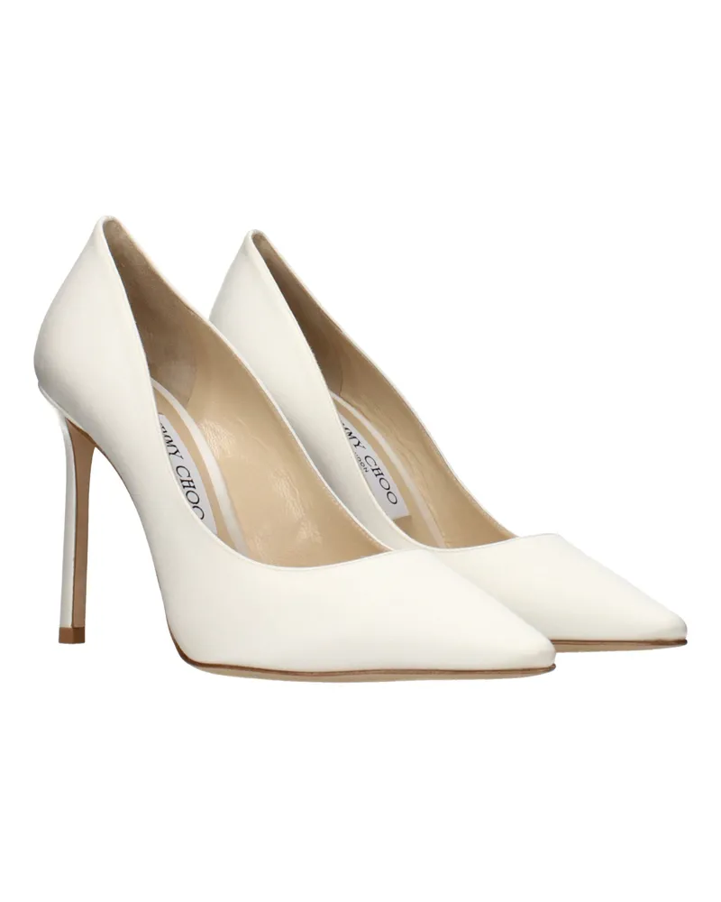 Jimmy Choo Women's Beige Satin Platform Pumps Beige