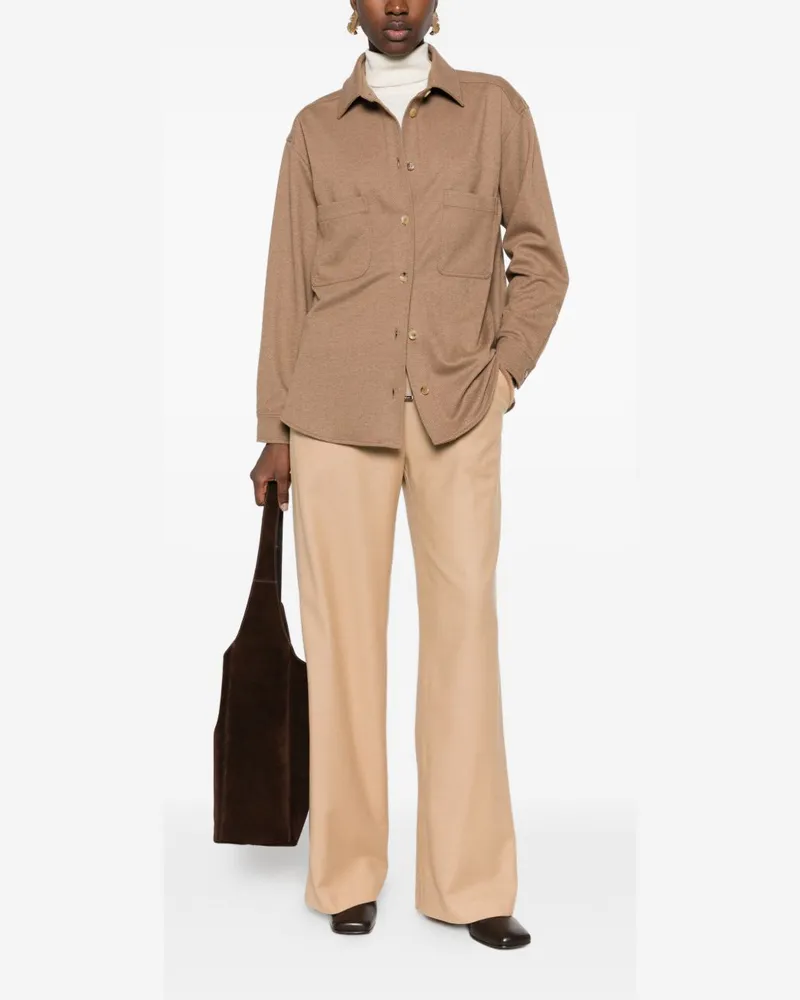 Herno Wide-Leg Trousers — Camel Camel