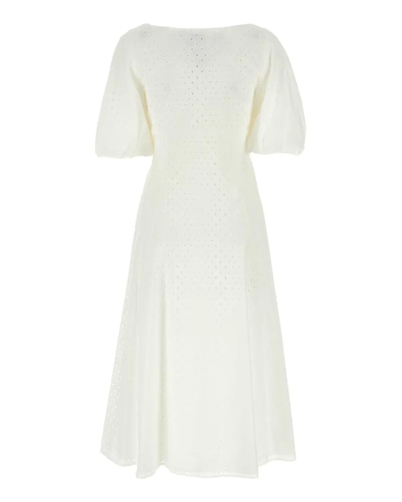 Kenzo Women's White Broderie Anglaise Dress 02 Abiti White