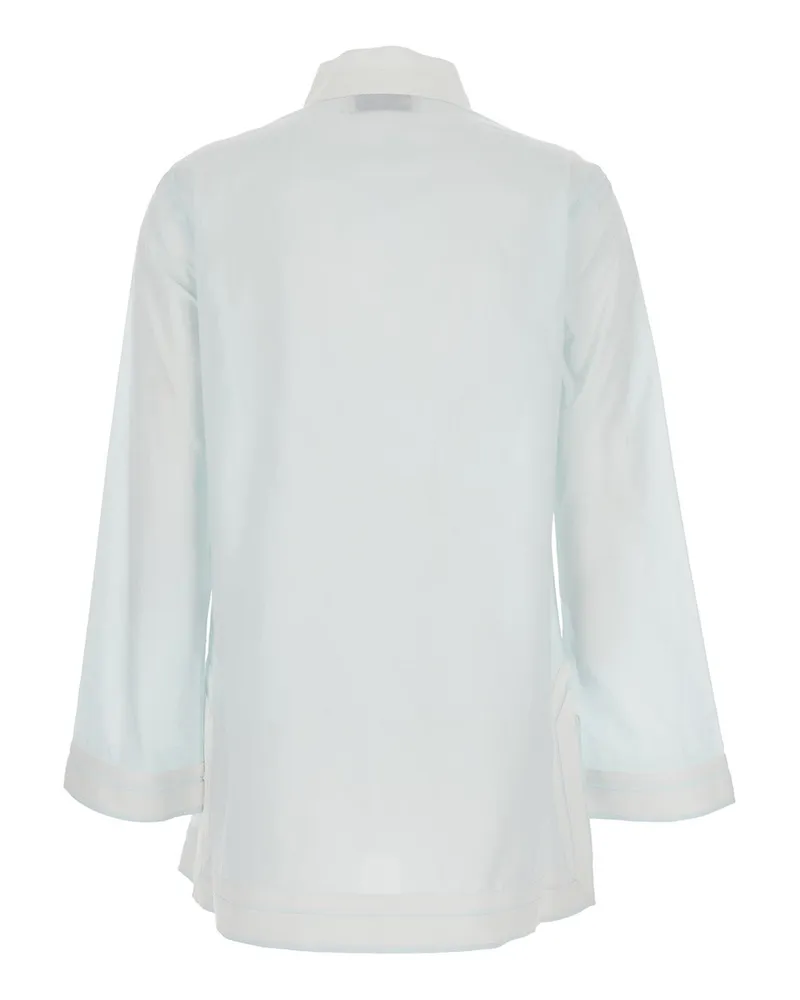 Tory Burch Women's Dress Tunic Cotton Light Blue Blue