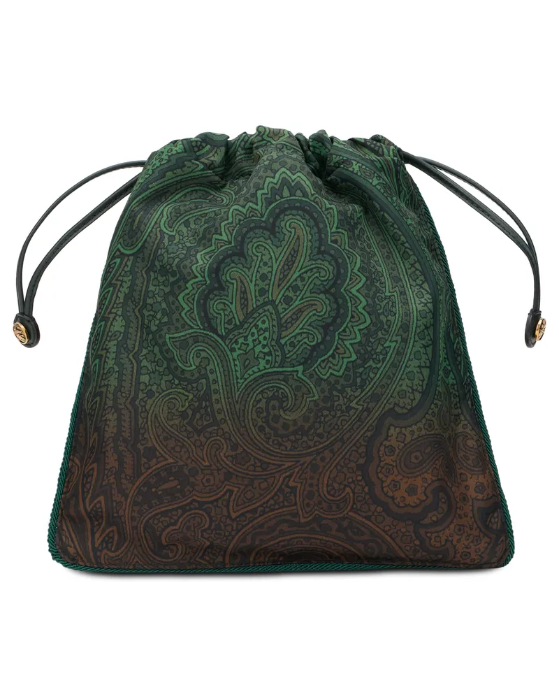 Etro Women's Pouch Bosa Green Nylon Handbags Hand Bags Green