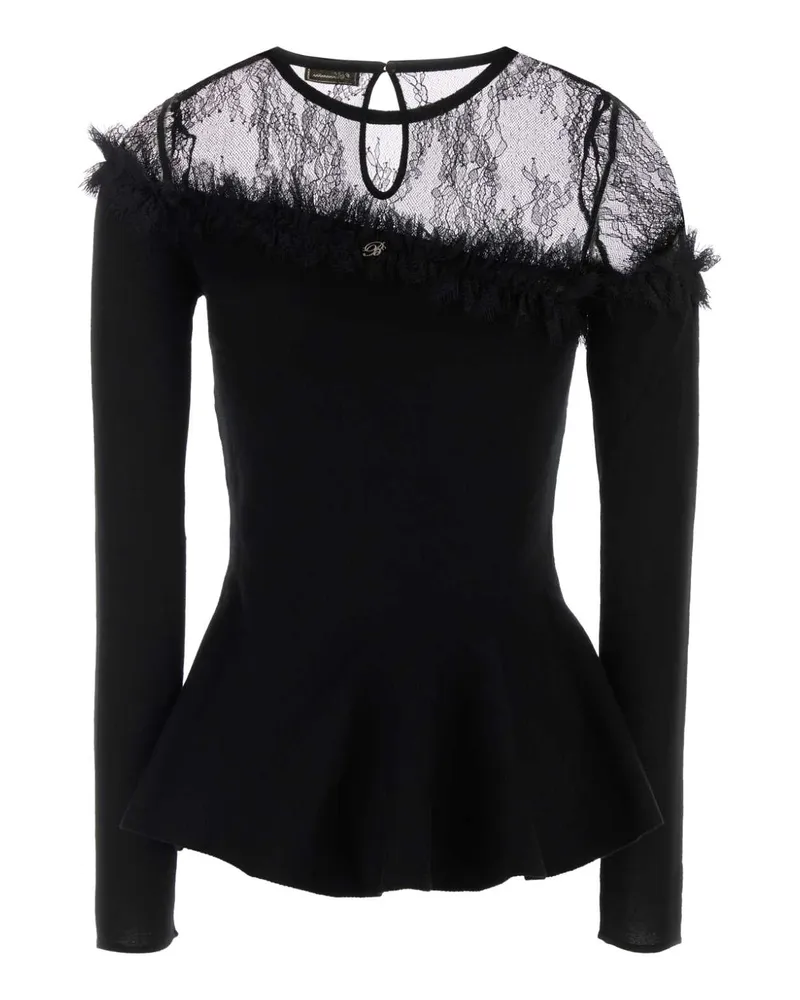 Blumarine Inserto Sweater — Black Black