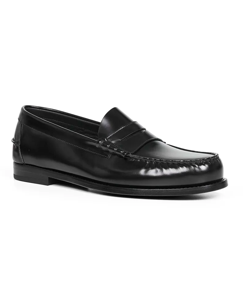 Church's Men's Loafers Rowley Polished Fumè Leather Black Calf Black