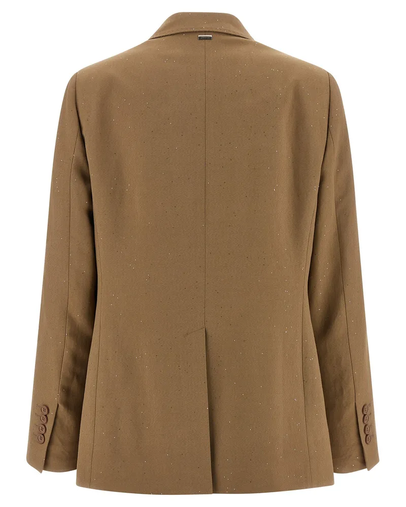 Herno Micro Sequin Blazer — Camel Camel