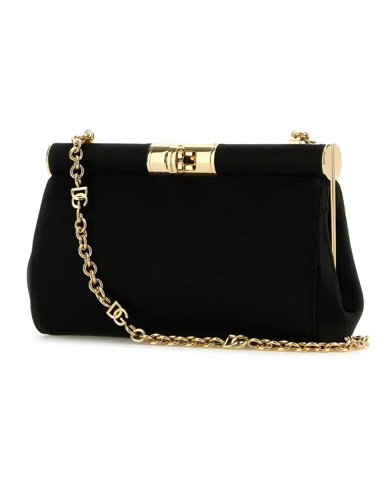 Dolce & Gabbana Women's Black Satin Clutch Nero Borse A Tracolla Black