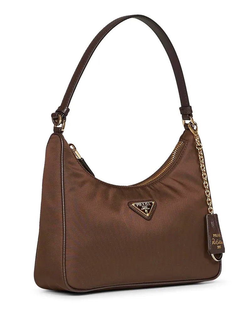 Prada Women's Mini Shoulder Bag Burnt Brown Recycled Polyamide Brown