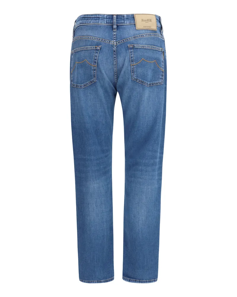 MOORER Men's Milton-15 Jeans Vintage Cotton; Elastane Blue