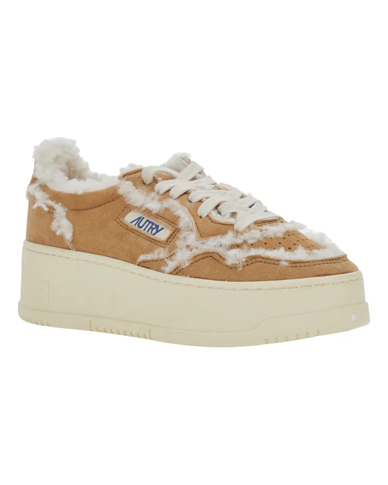 AUTRY Women's Sneakers Beige Sheep Trainers Beige