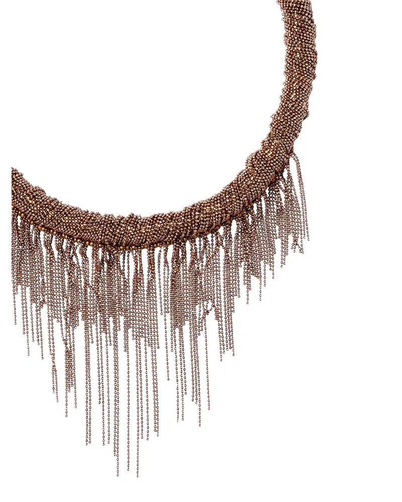Fabiana Filippi Women's Necklace With Brown Rhinestones Necklaces Brown