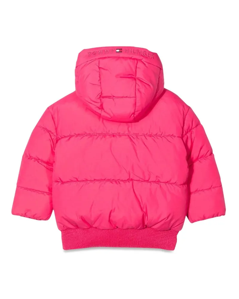 Tommy Hilfiger Hooded Quilted Puffer Jacket — Pink Pink