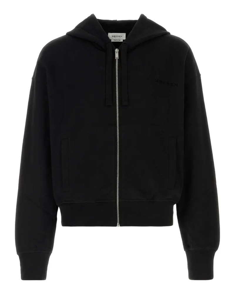 Alexander McQueen Prnt Hoodie — Black Black