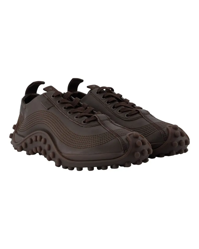 AMI Paris Leather Sneaker — Brown Brown