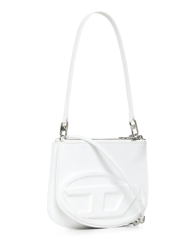 Diesel Women's White 1dr Twin Shoulder Bag Bovine Leather White
