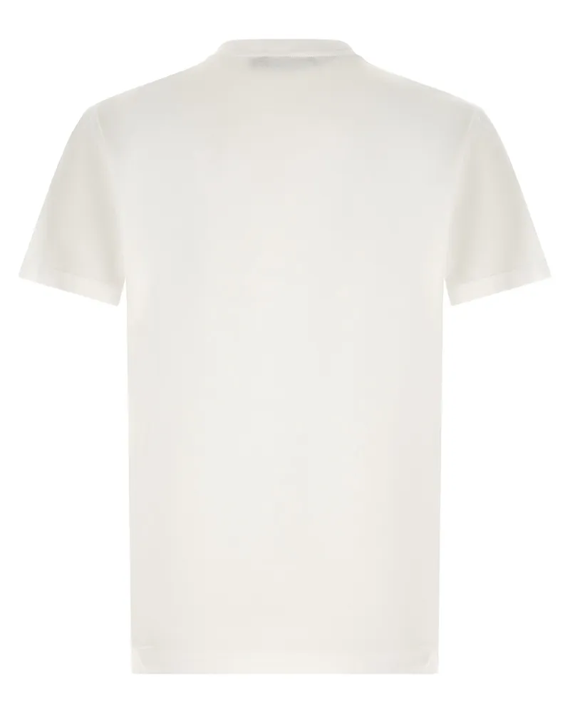 Dolce & Gabbana Logo-Embroidered Cotton T-Shirt — White White