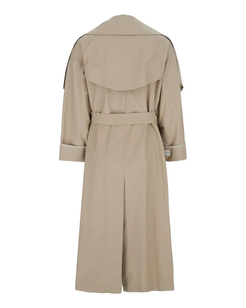 Max Mara Women's Trench Coat Beige Cotton Blend Beige