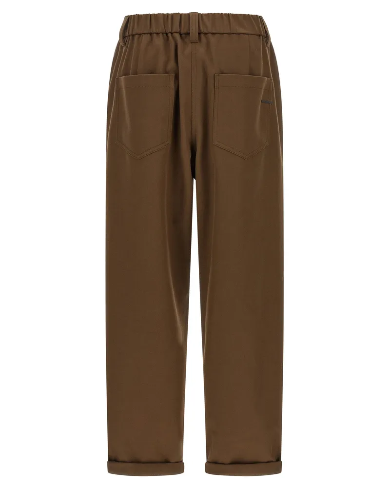 Brunello Cucinelli Baggy Pull-on Pants Brown