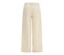 Wide-Leg Cotton Jeans — Yellow