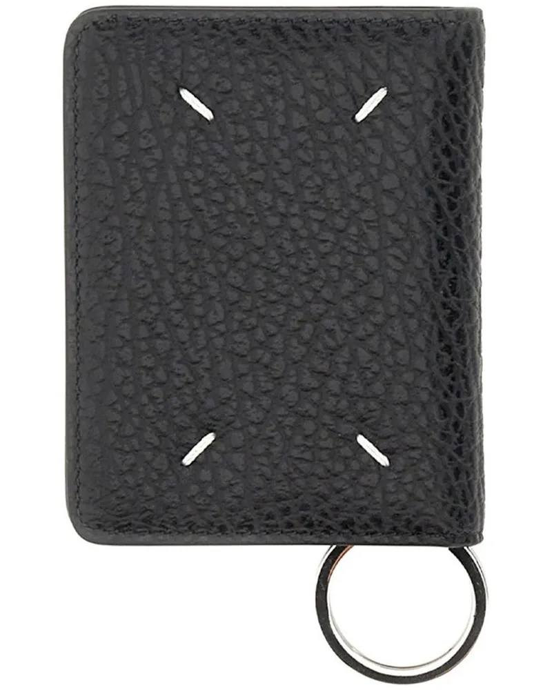 Maison Margiela Bifold With Integrated Keyring Wallet — Black Black