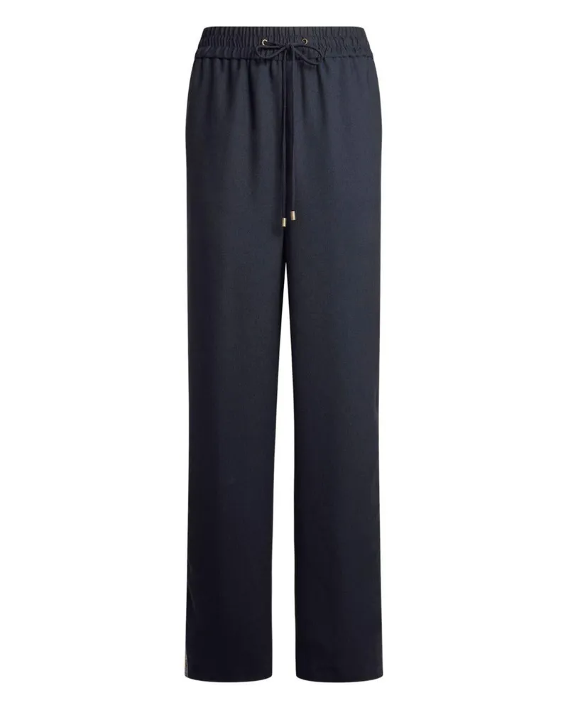 Etro Women's Trousers Night Blue Polyester Navy