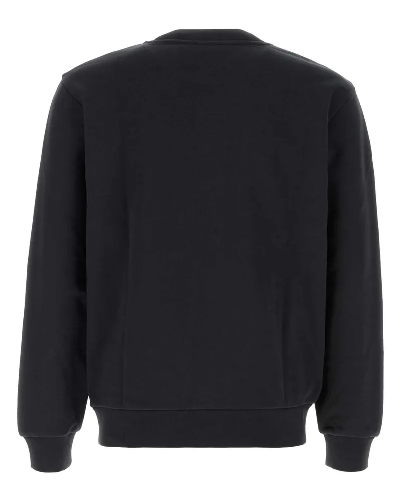 A.P.C. Men Black Stretch Cotton Sweatshirt Fauxnoirecru Exterior: Elastane Felpe Sweater Black