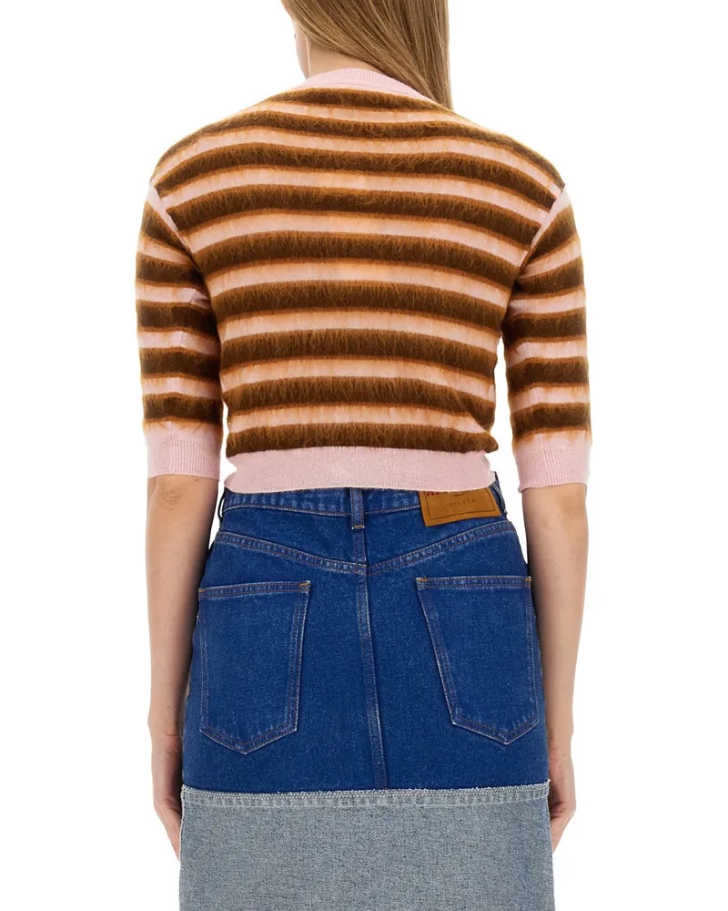 Marni Striped Virgin Wool Knit Cardigan — Multicolor Multicolor