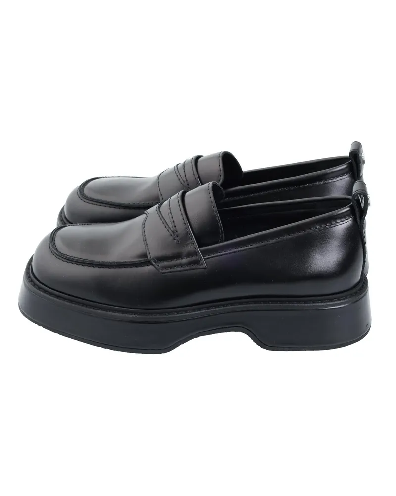 AMI Paris Square Toe Loafer — Black Black