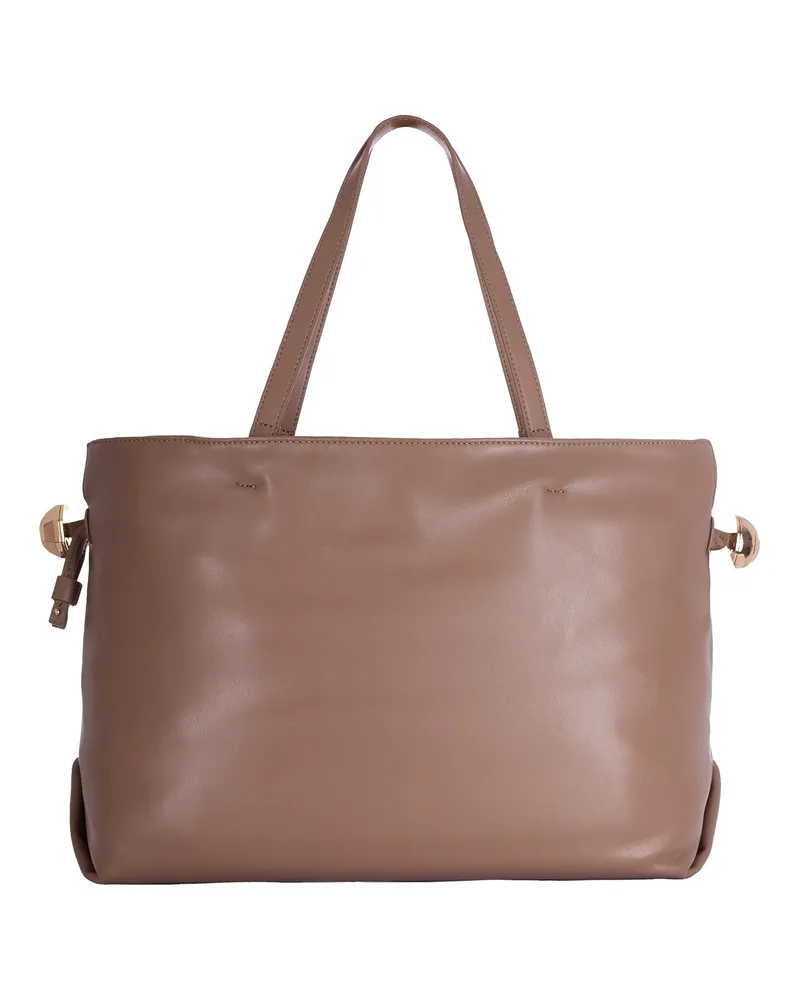 Liu Jo Women's Handbag Riccy Mocha Polyurethane Handbags Hand Bags Brown