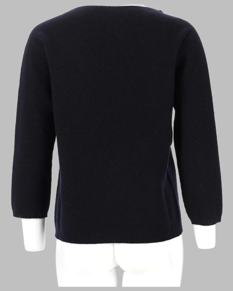 Fabiana Filippi Lurex Wool Blend Sweater — Blue Blue
