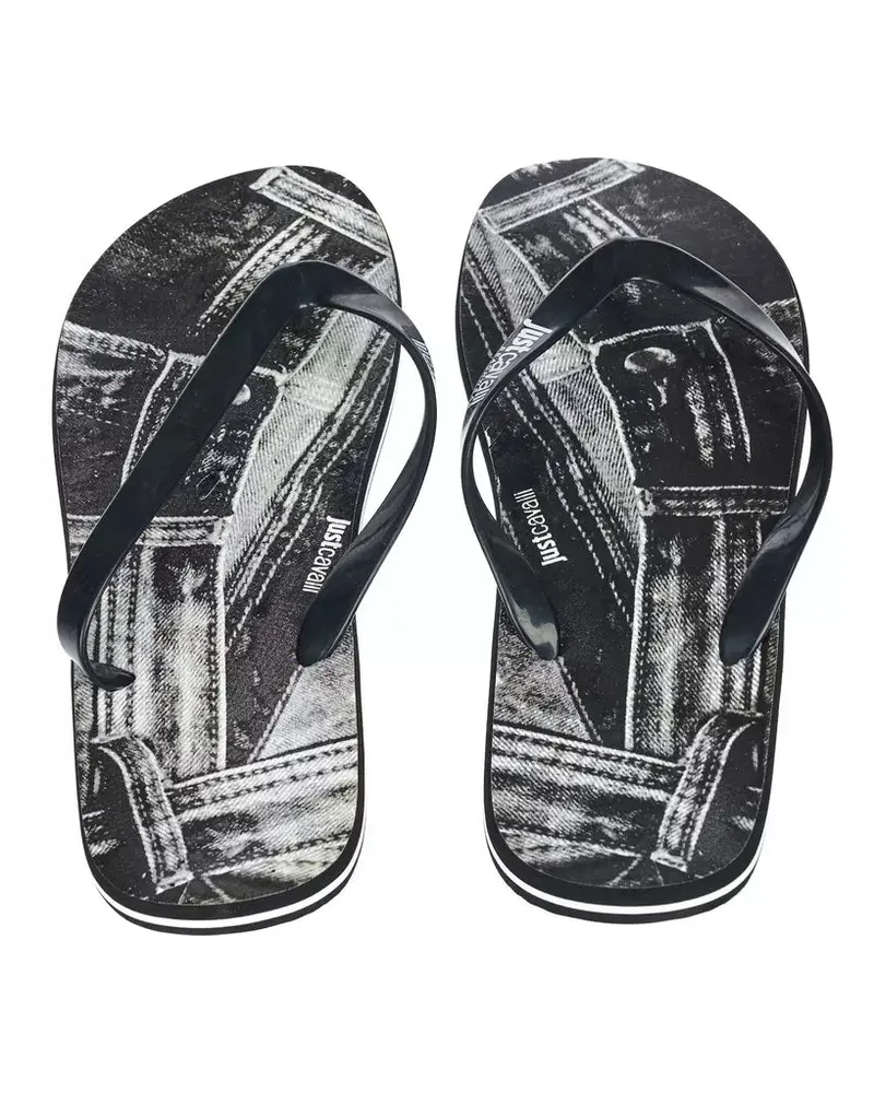 Just Cavalli Black Eva Mens Sandal Black