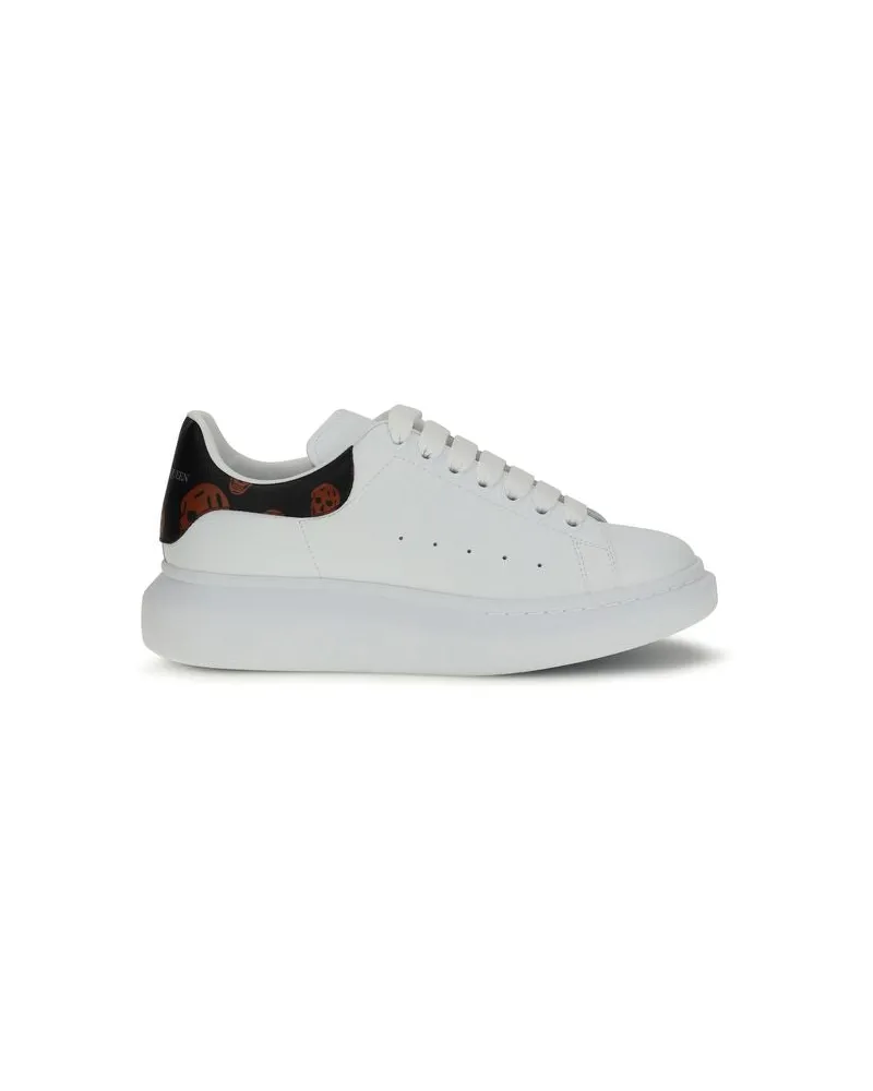Alexander McQueen Men's White Calf Leather Bos Taurus Low Top Sneakers White