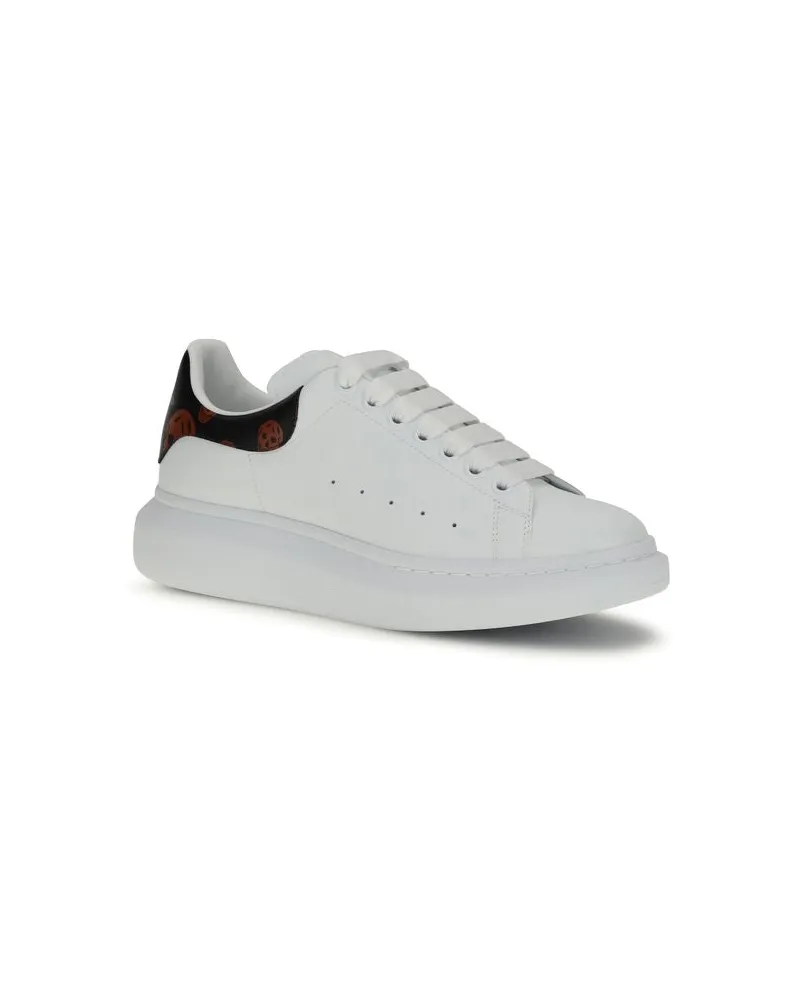 Alexander McQueen Men's White Calf Leather Bos Taurus Low Top Sneakers White