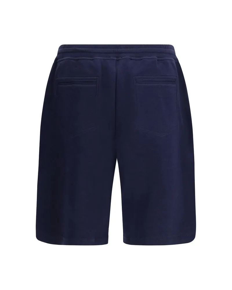 Brunello Cucinelli Men's Blue Cotton Bermuda Shorts Navy