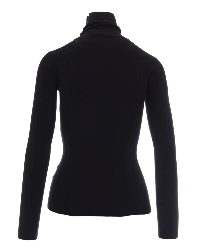 Elisabetta Franchi Women's Turtleneck Sweater Black Lyocell Jumpers Black