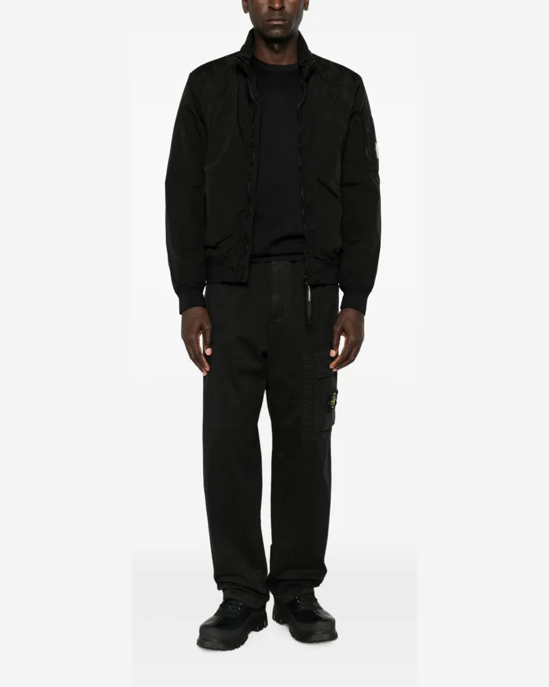 C.P. Company Nylon Bomber Jacket — Black Black