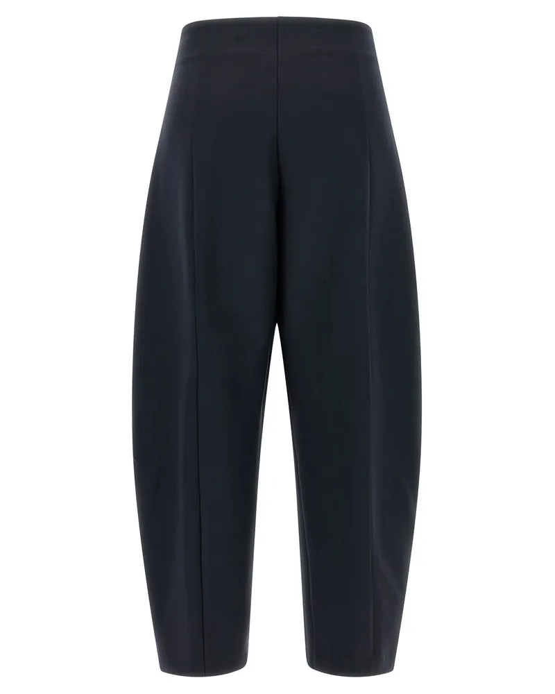 NUDE Balloon Silhouette Wool Blend Trousers — Navy Navy