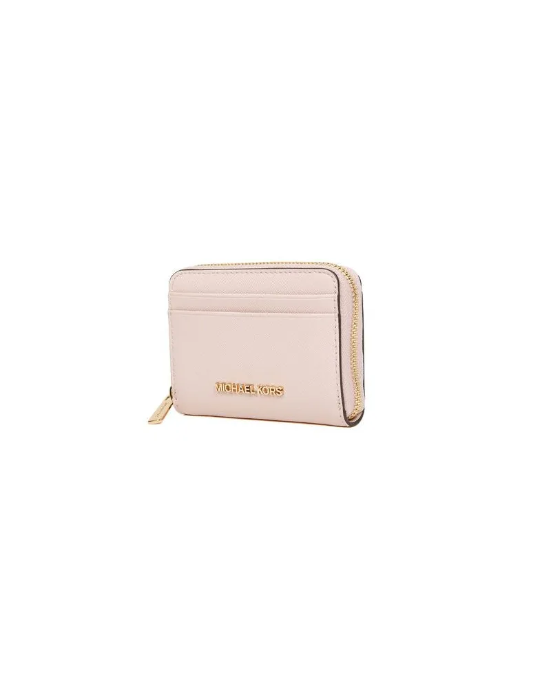 Michael Kors Women's Card Holder Powder Blush Polyvinyl Chloride Bags Card-holders Pink