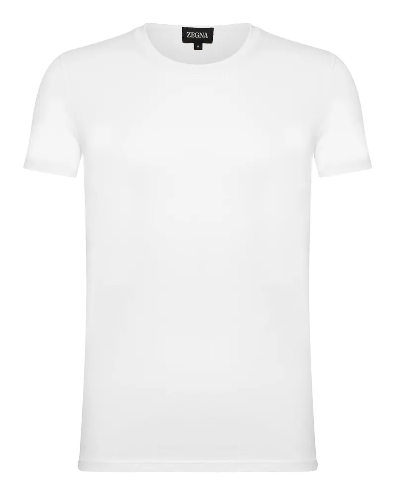 Ermenegildo Zegna Men's T-Shirt White Modal Blend T-Shirts And Polos White
