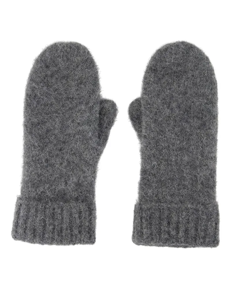 Samsøe & Samsøe Women's Wool Mittens Gray Glove Gray