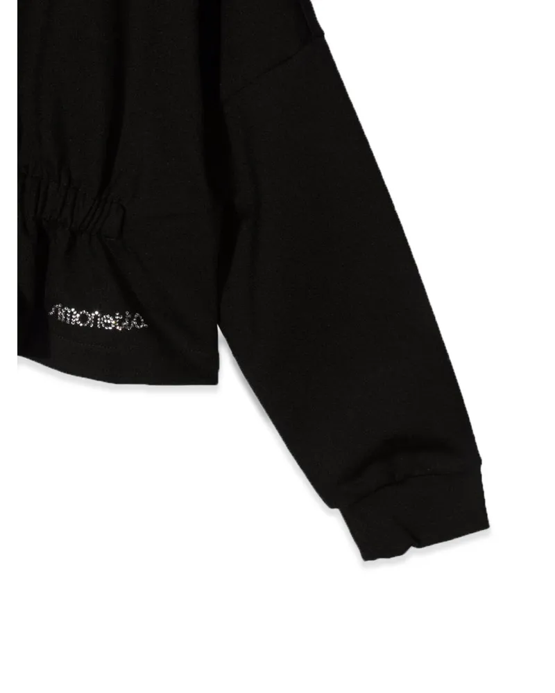 Simonetta Viscose Blend Knit Sweater — Black Black