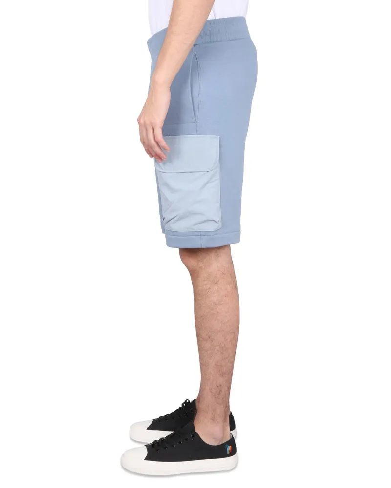 Paul Smith Organic Cotton Bermuda Shorts — Blue Blue