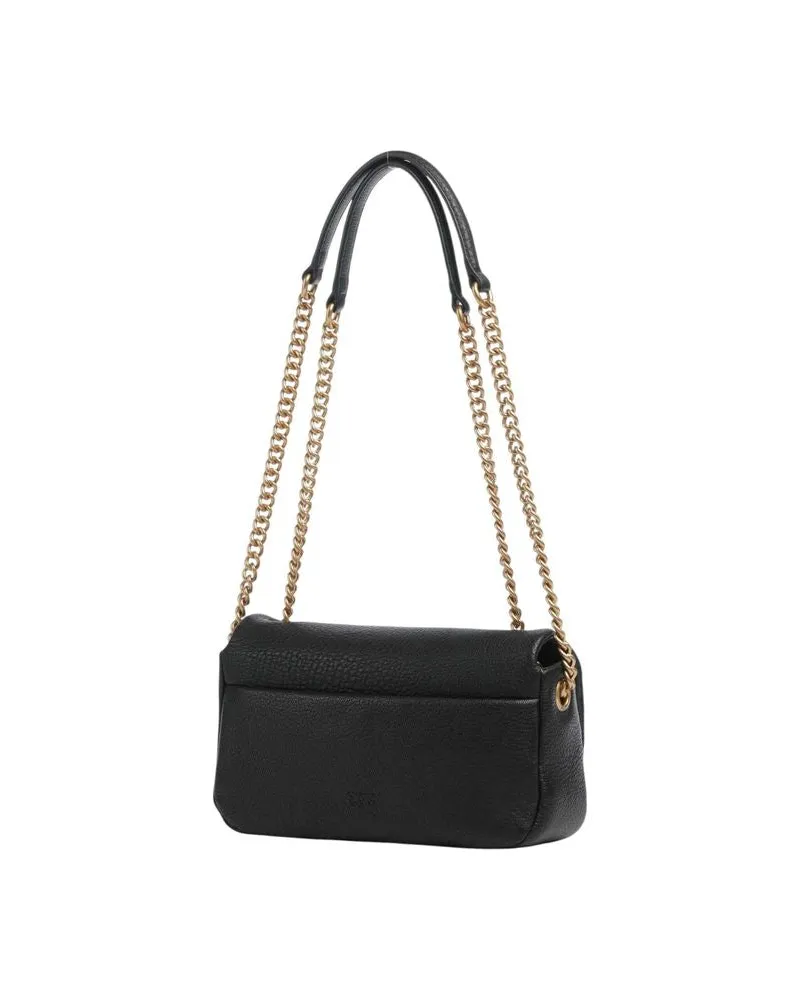 Pinko Leather Shoulder Bag — Black Black