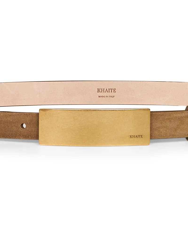 KHAITE Women's Belt Berlin Beige Suede Calfskin Beige
