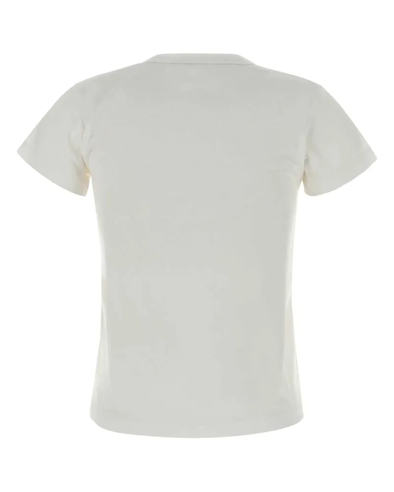 Valentino Garavani Women's White Cotton T-Shirt Biancorosso Exterior White