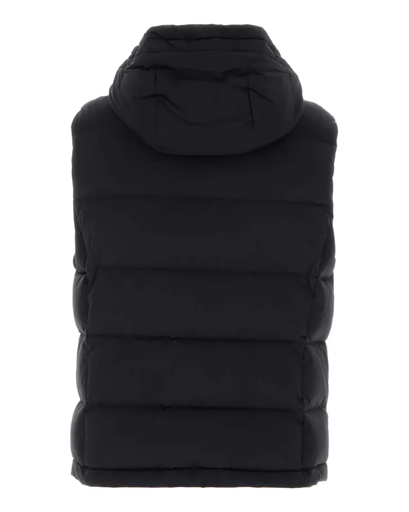MOORER Men's Black Nylon Blend Rick Down Jacket Darkblu Giubbini Black