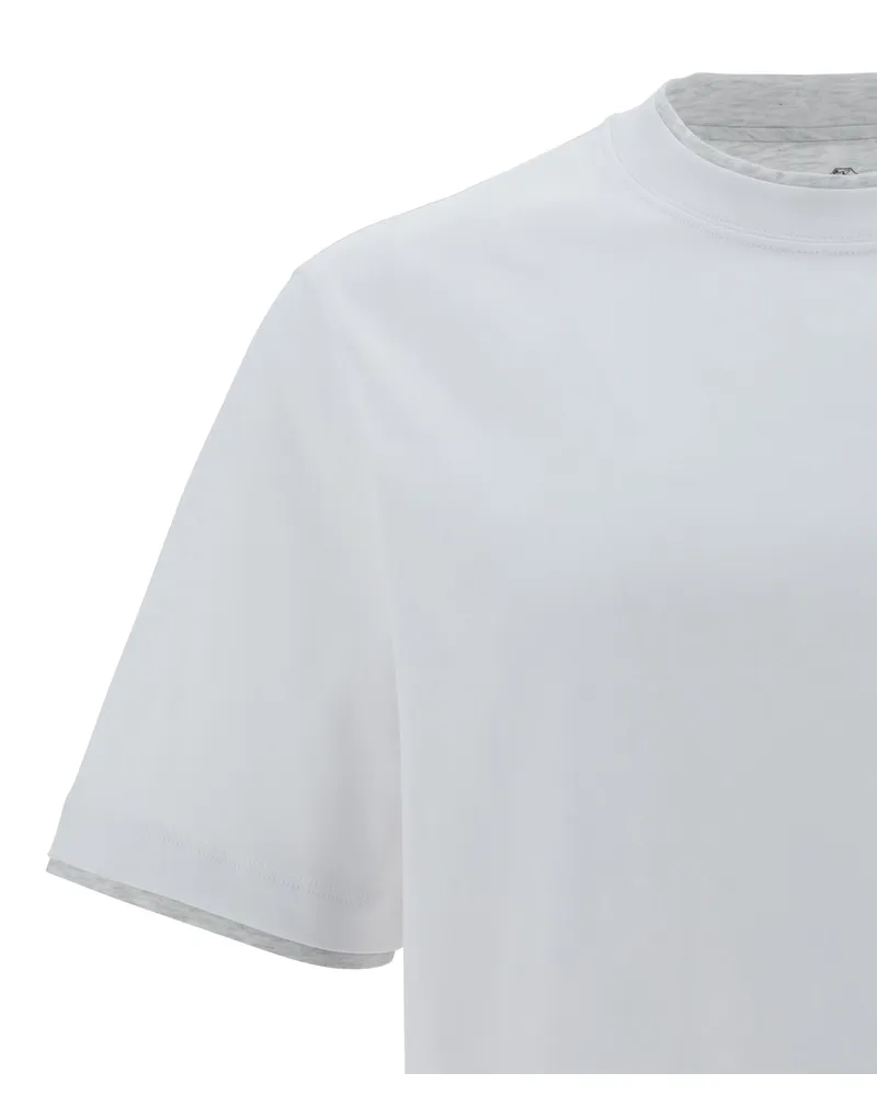 Brunello Cucinelli Cotton T-Shirt — White White