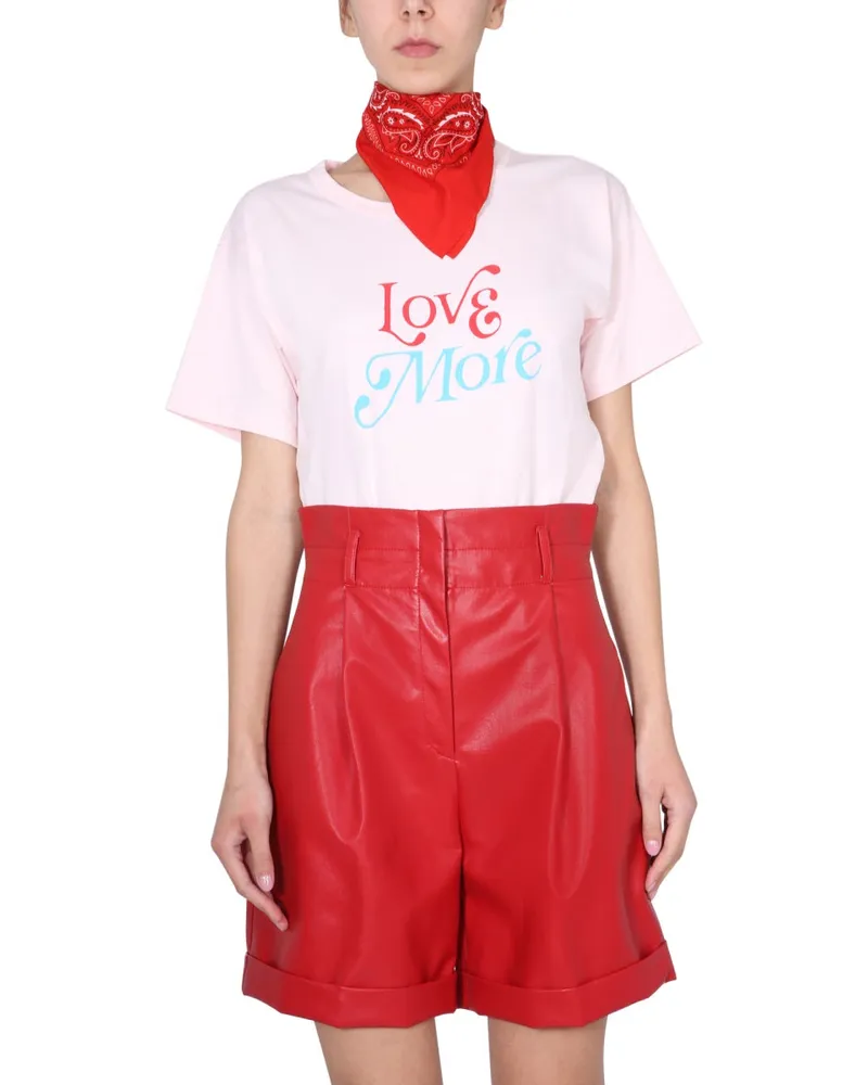Philosophy Di Lorenzo Serafini Printed Cotton T-Shirt — Pink Pink