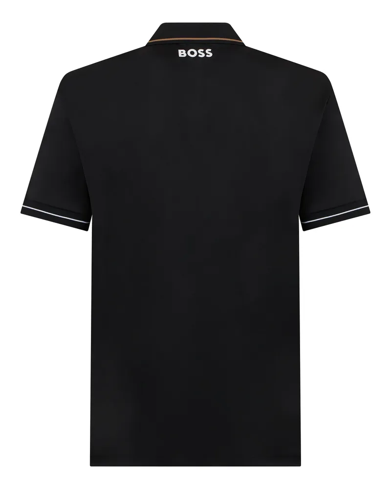 HUGO BOSS Men's Polo Shirt Black Piqué Cotton T-shirts And Polos Black