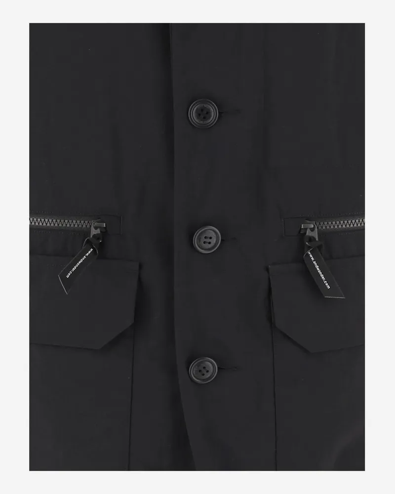 and wander Men's Nylon Jacket Black Black