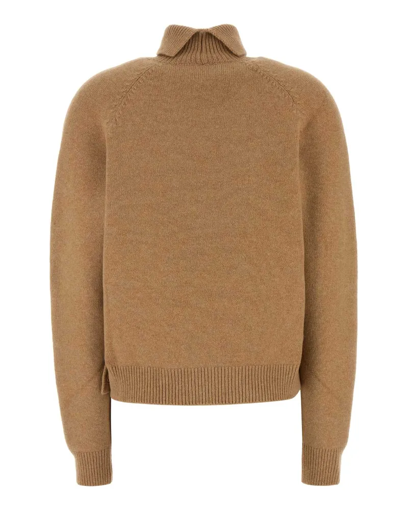Fendi Fzxc46asjj F0f9j Biscuit Exterior: Cashmere Nylon Maglieria Sweater Beige