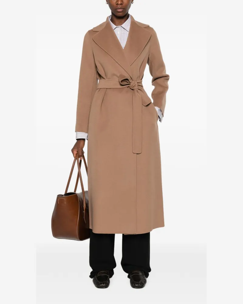 Max Mara Women's Poldo Coat Camel Virgin Wool Camel